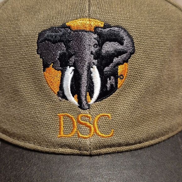 DSC Dallas Safari Club Faux Leather Brim Velcroback Hat - New - Picture 2 of 11